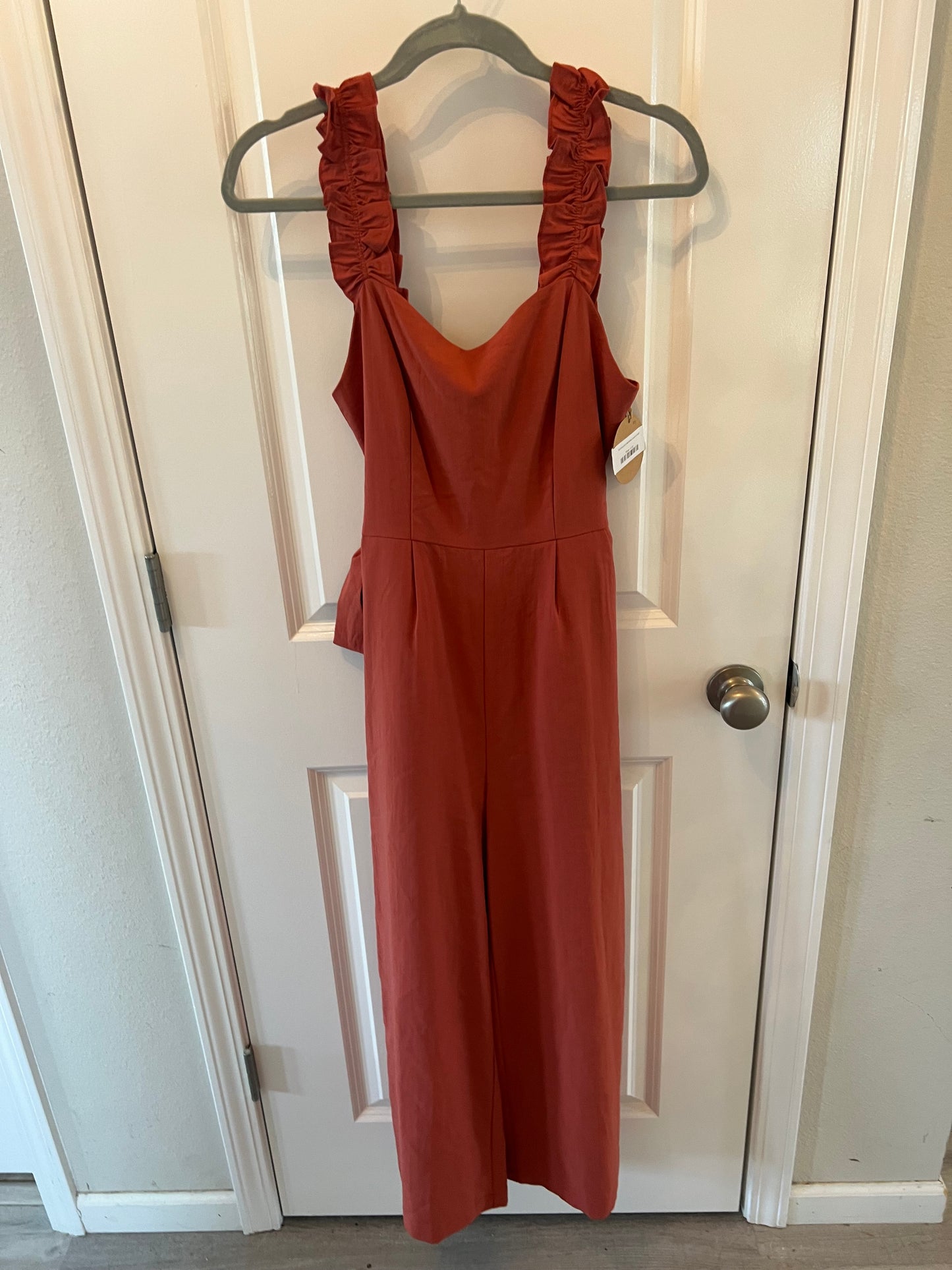 Sun Drenched Solid Ruffle Jumpsuit Women’s Small NWT