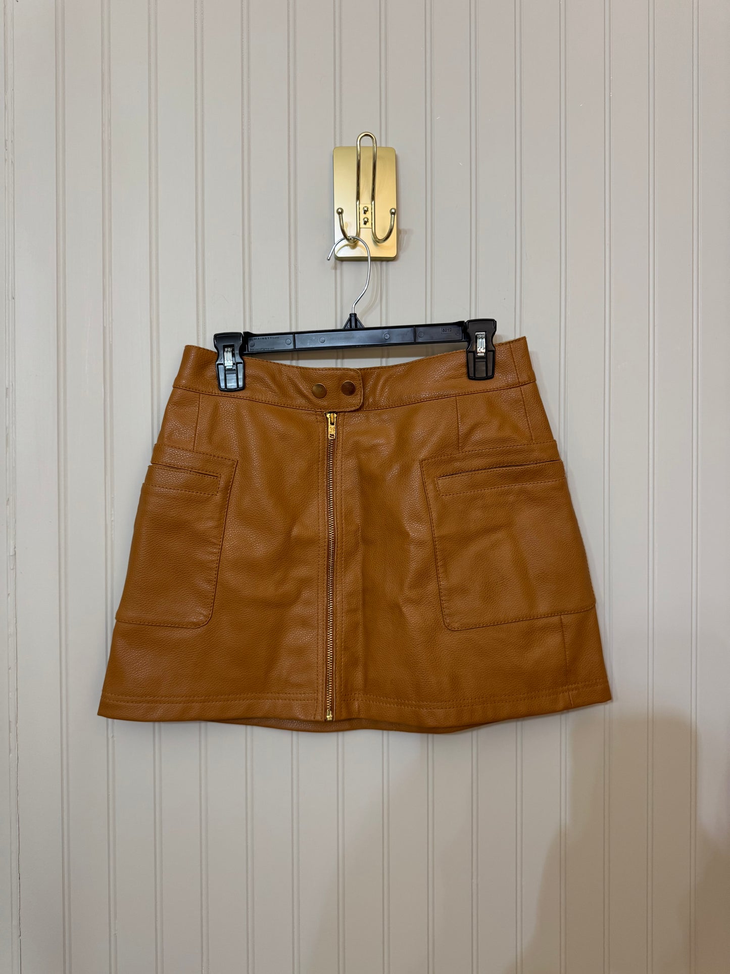 Free People Faux Leather Mink Skirt Women’s Size 6 Copper