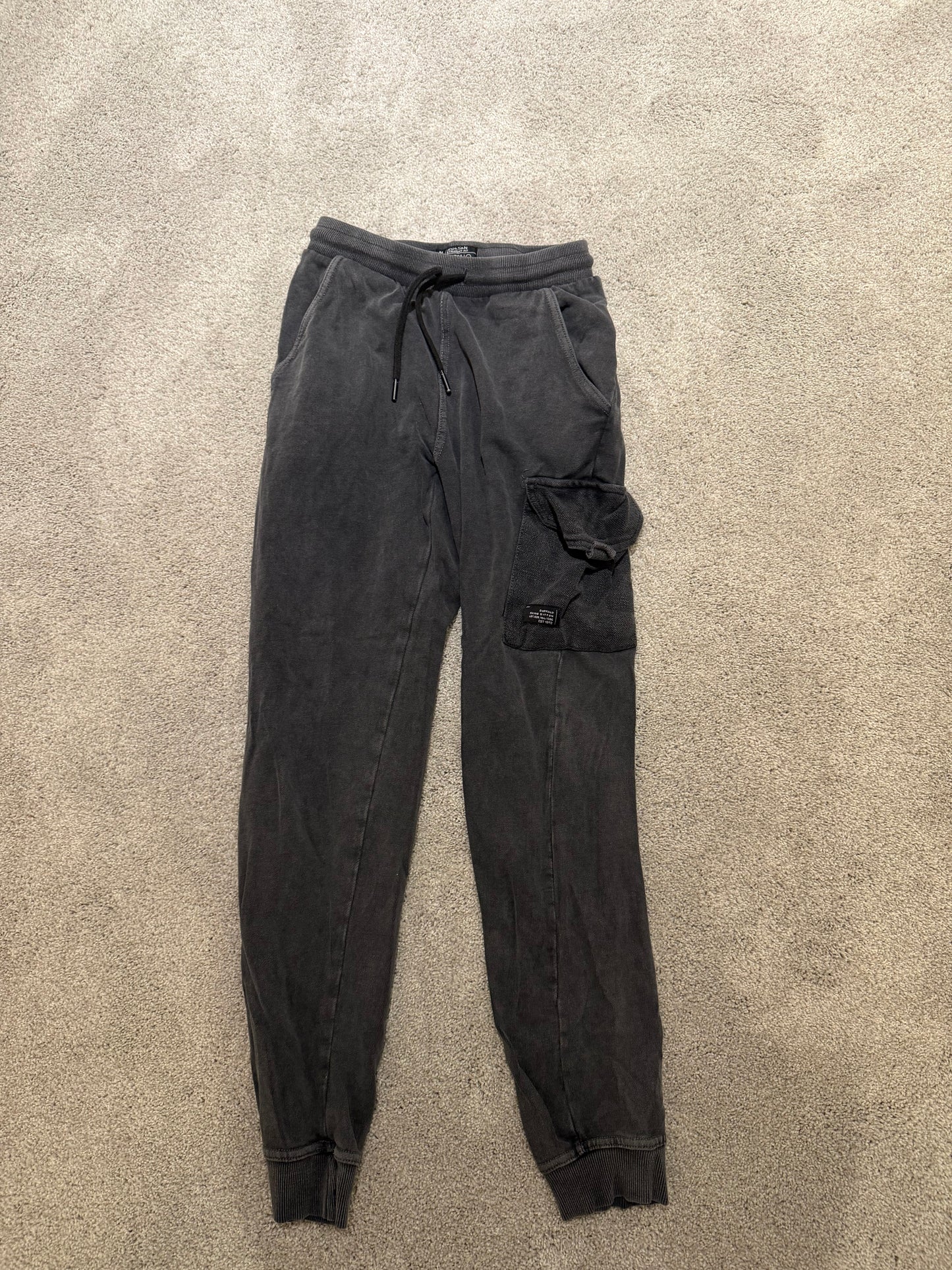 Drawstring Joggers Youth Size Medium Gray