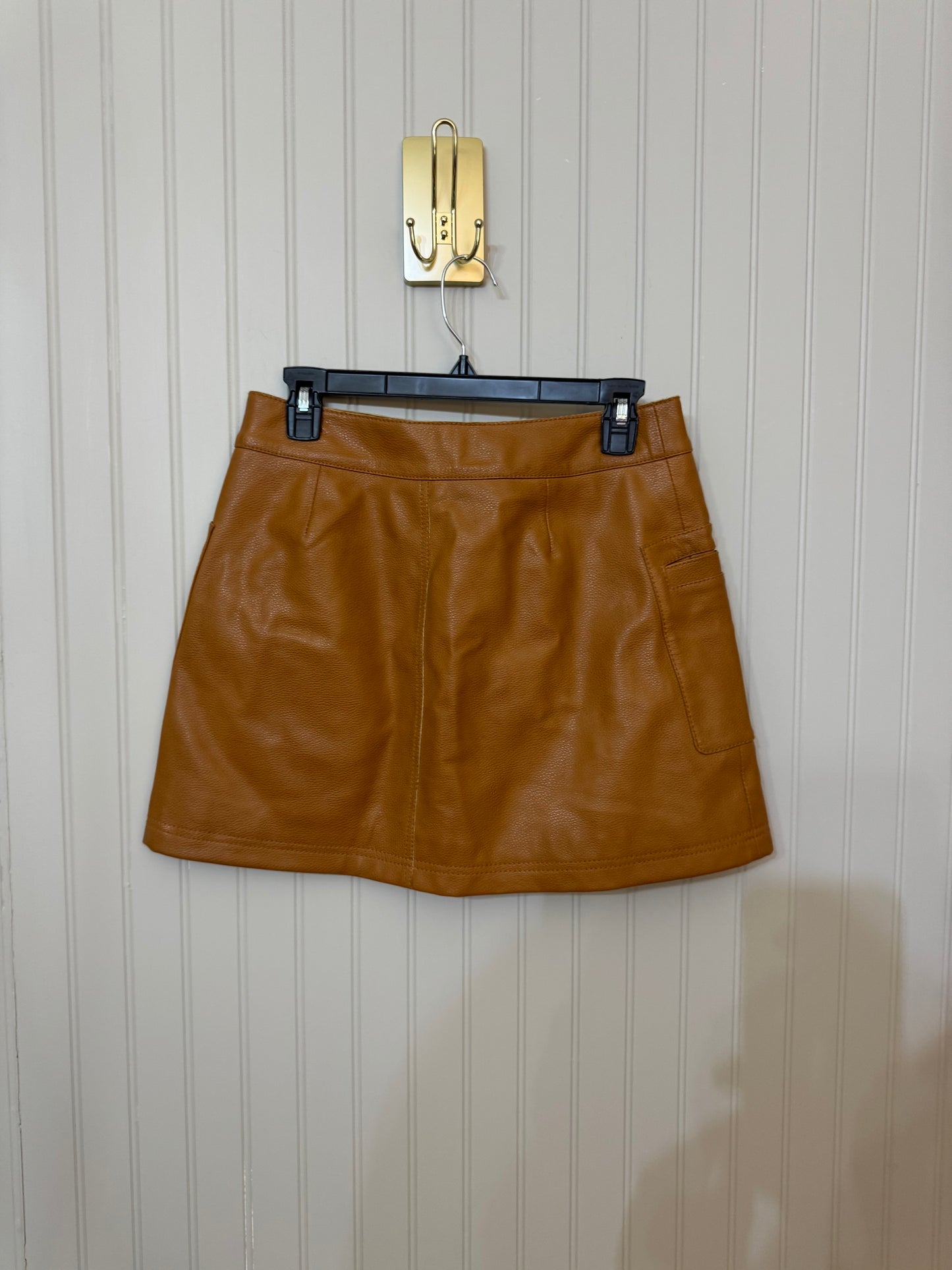 Free People Faux Leather Mink Skirt Women’s Size 6 Copper