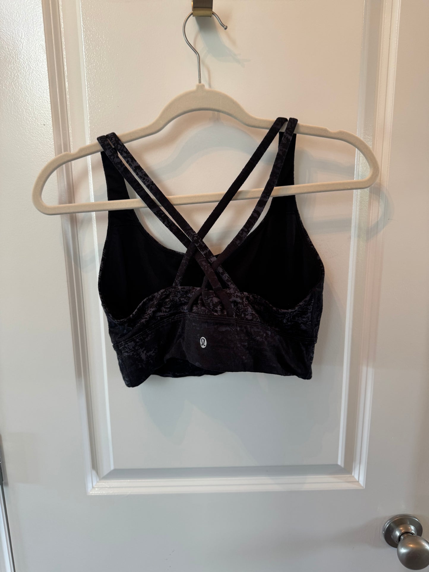 Lululemon Sports Bra Size 10 Black Gray