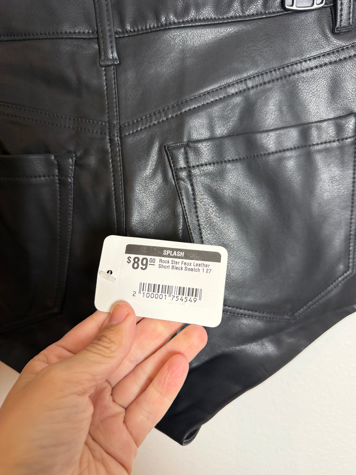 Blanc NYC Faux Leather Shorts Size 27