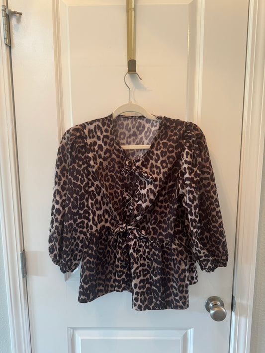 Leopard Print Top Women’s Medium