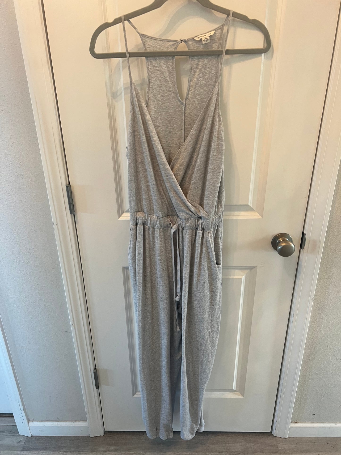 American Eagle Gray Jumpsuit Size Medium