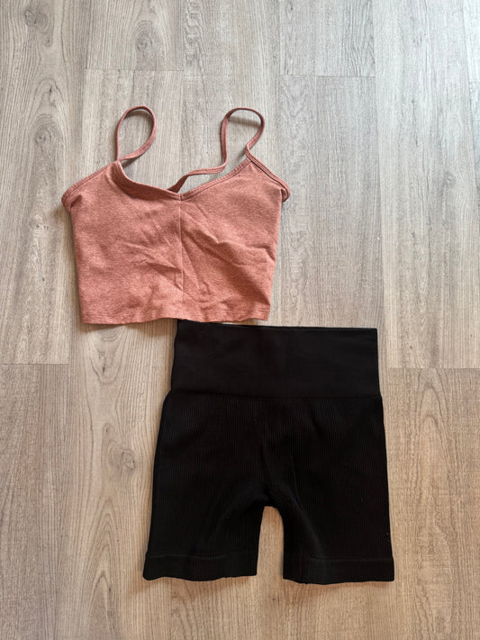Active Matching Set Women’s Small Black Mauve