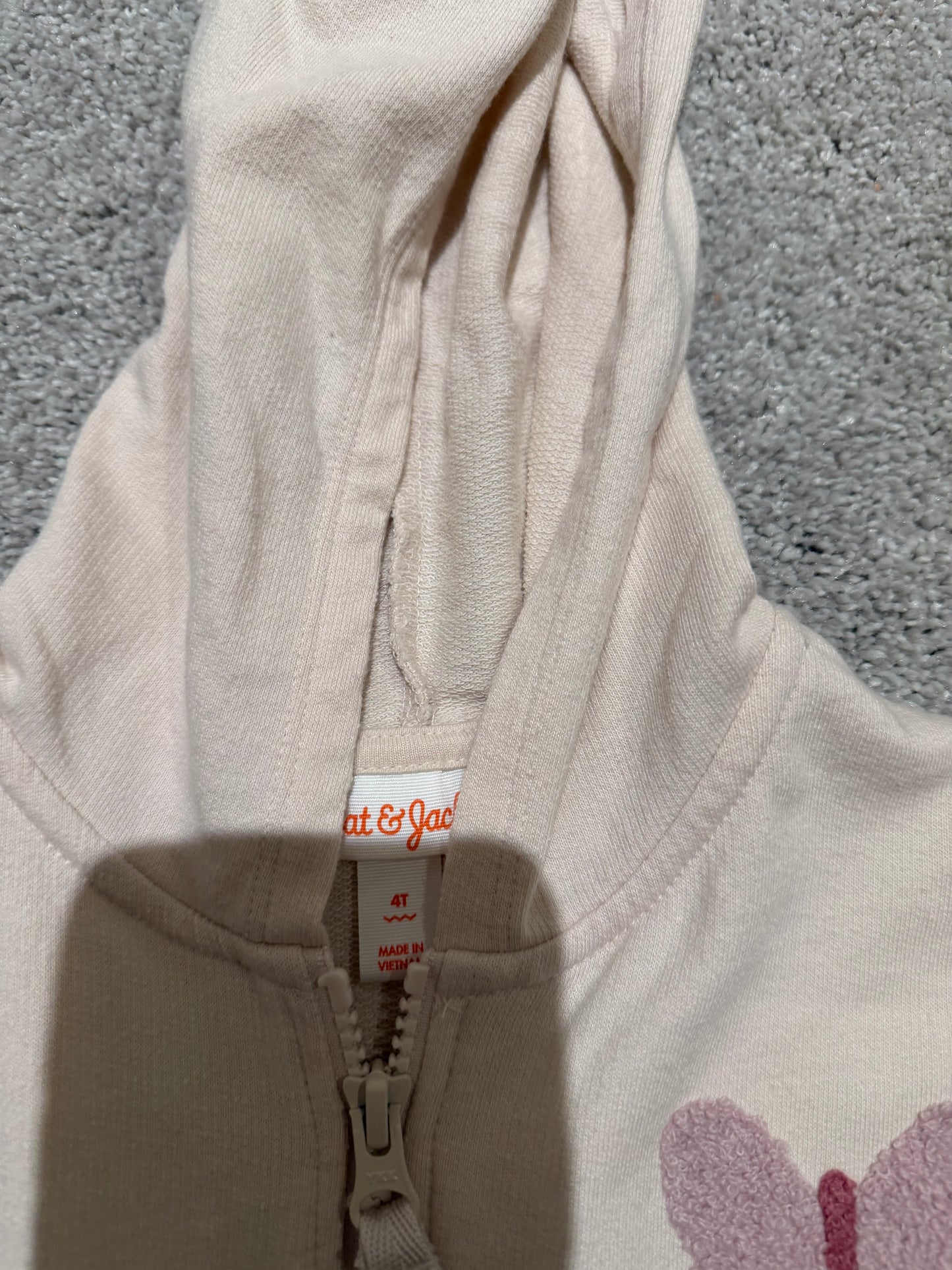 Butterfly Hooded Jacket & Shorts Outfit Toddler Size 4T