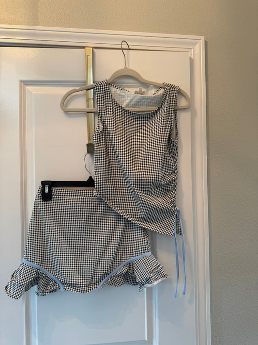 Gingham Active Matching Set Women’s Small NWT