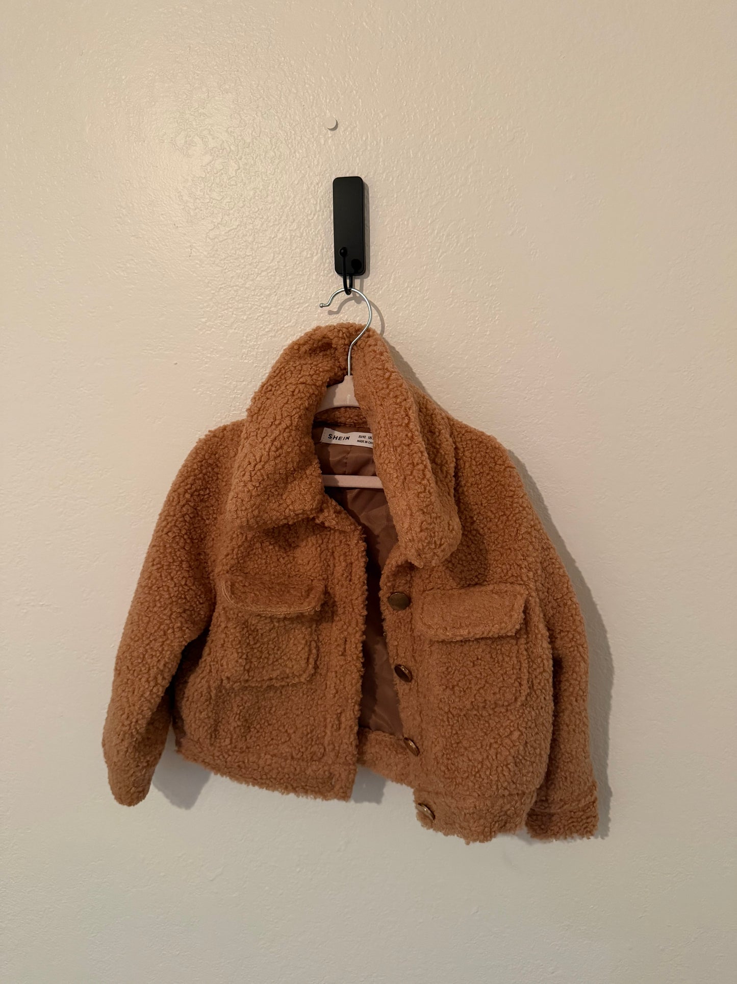 Teddy Jacket Toddler Size 2 Years Tan