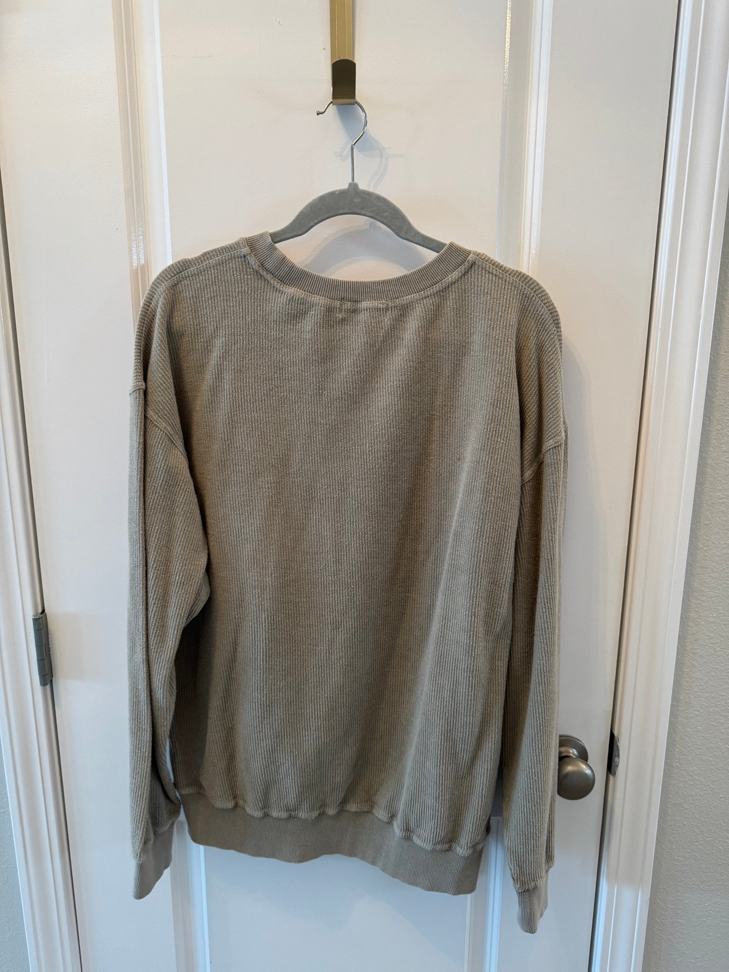 The Post Let’s Go Girls Graphic Long Sleeve Top Women’s Size Large Sage Green