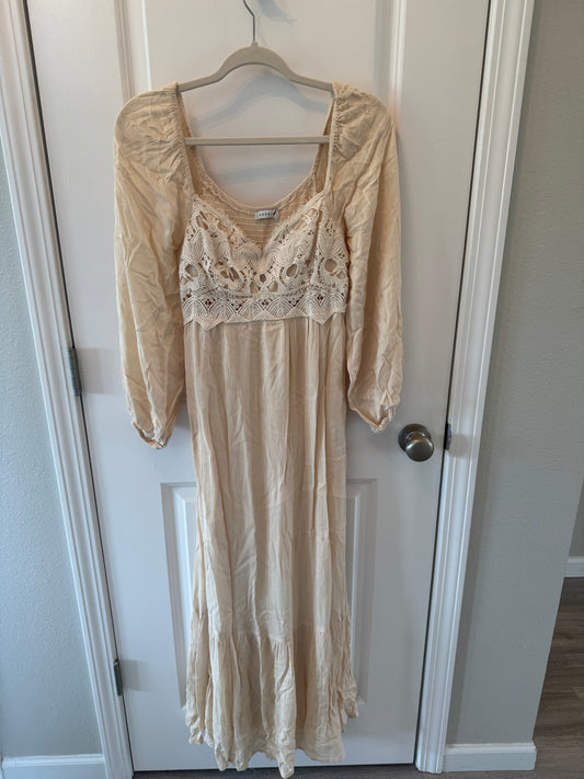 Lush Crochet Maxi Dress Women’s Small NWT