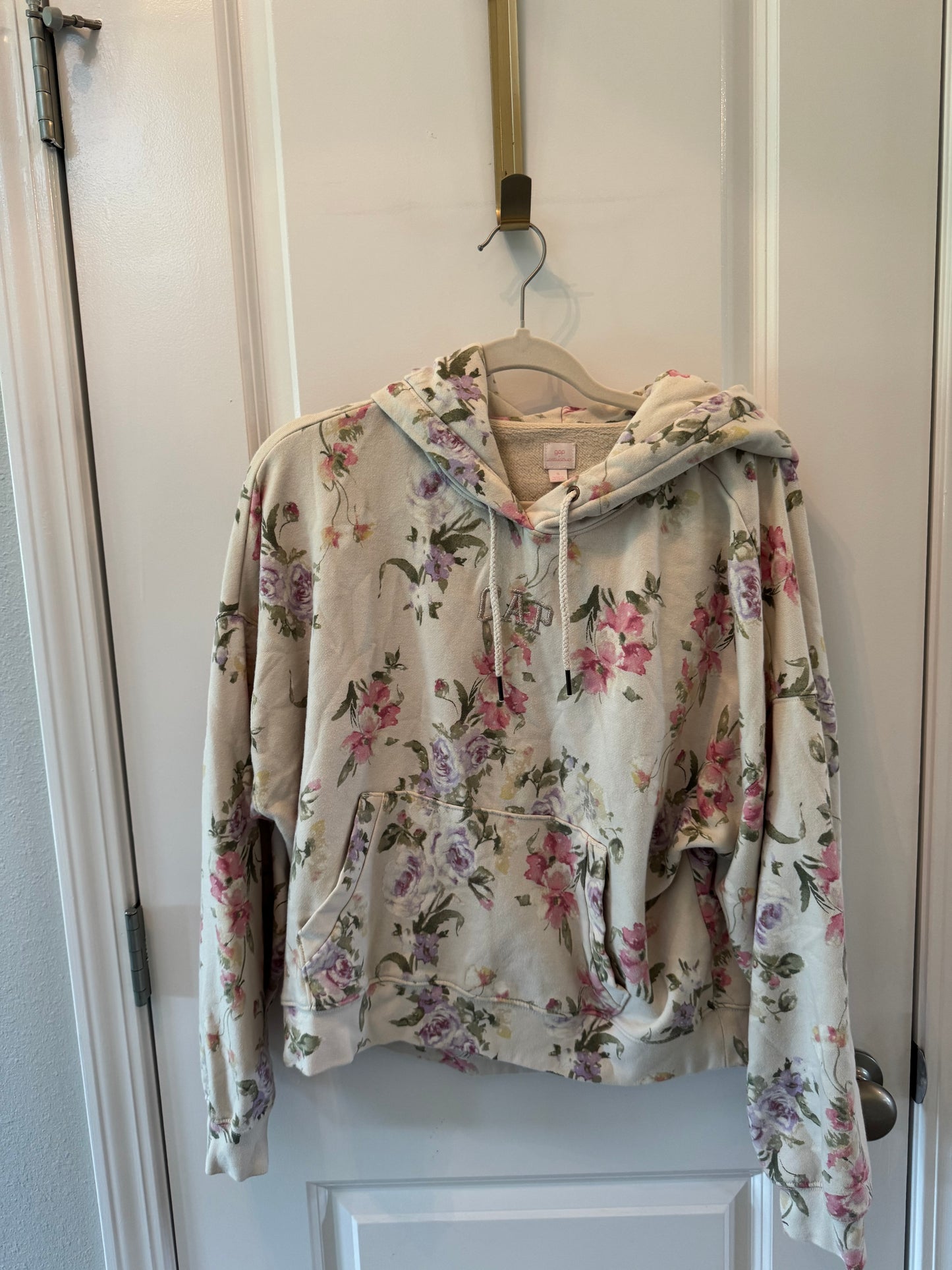 Gap × LoveShackFancy Floral Cropped Logo Hoodie Women’s Small