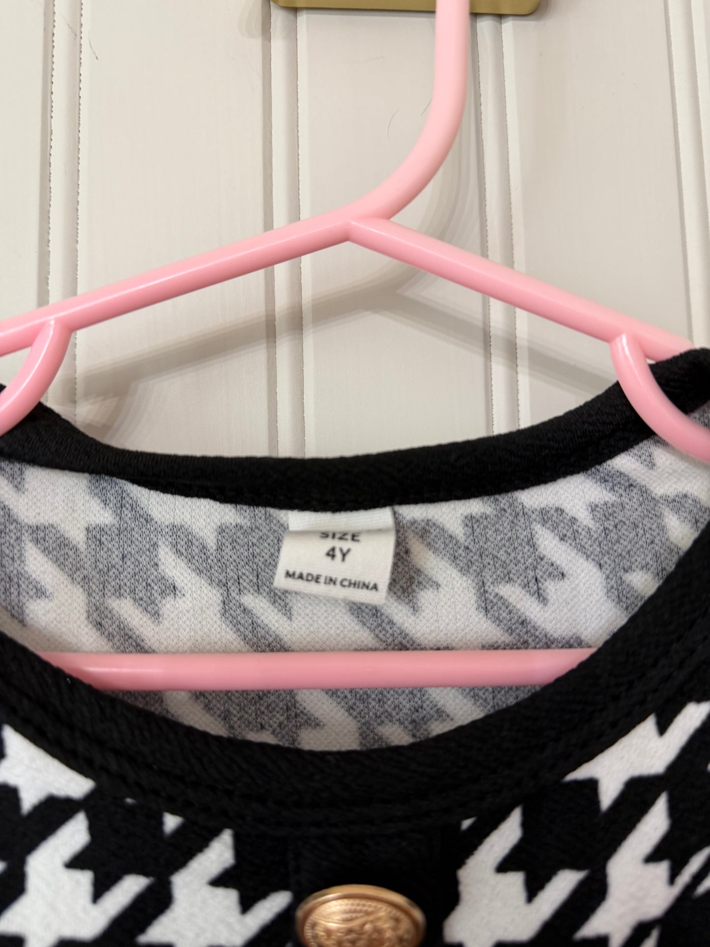 Houndstooth Dress Toddler Size 4 Years