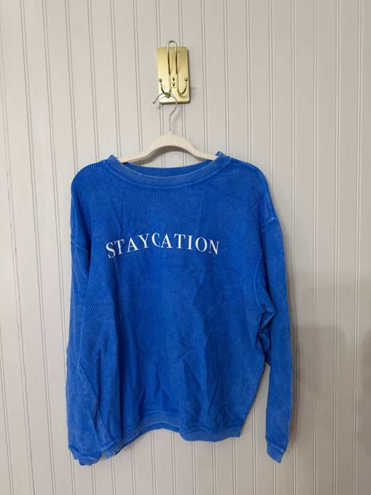 Staycation Sweatshirt Women’s Small Blue