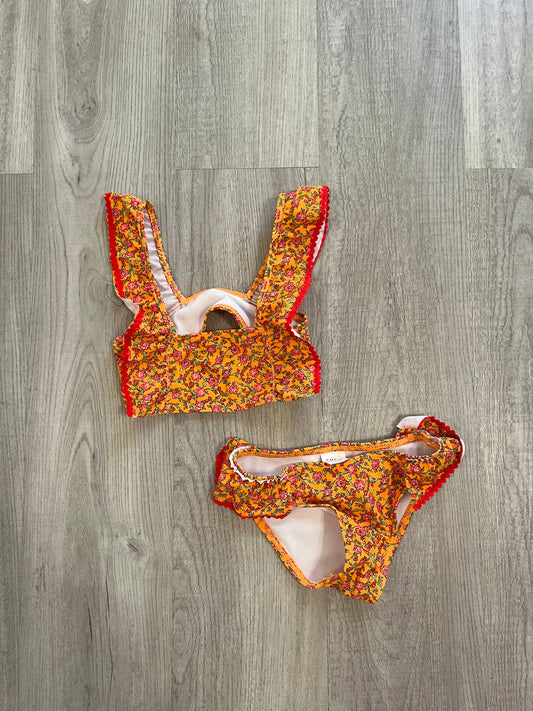 Floral Ruffle Bikini Baby Girl Size 18-24M Mustard