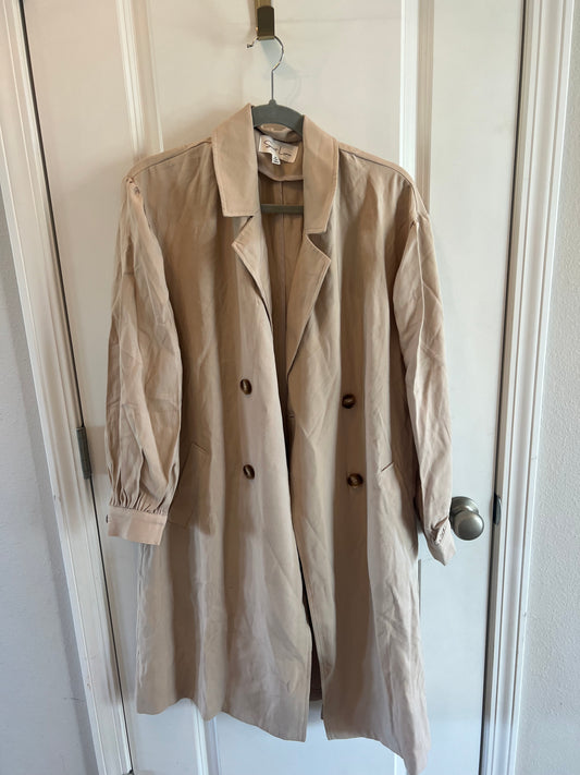 Sweet Lemon Trench Coat Light Weight Women’s Size Medium Tan