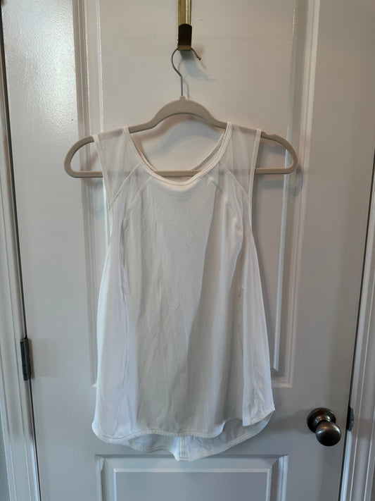 Lululemon Cut Back Crop Tank Women’s Size 8 White