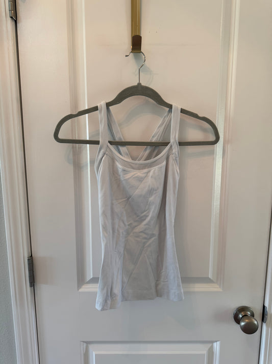 Lululemon Racerback Tank w Built In Bra Women’s Size 6 White