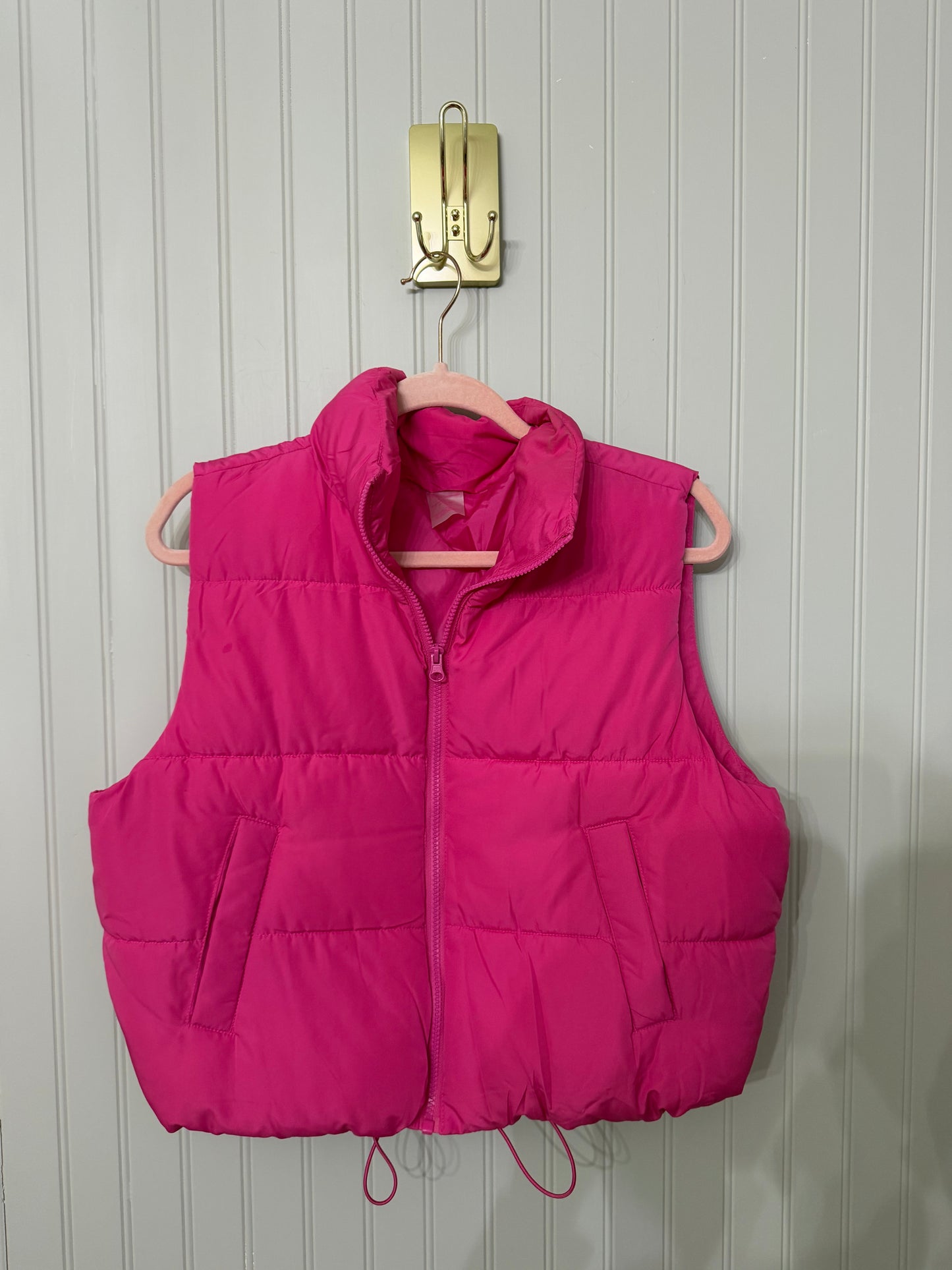 No Boundaries Puffer Vest Women’s Medium Hot Pink