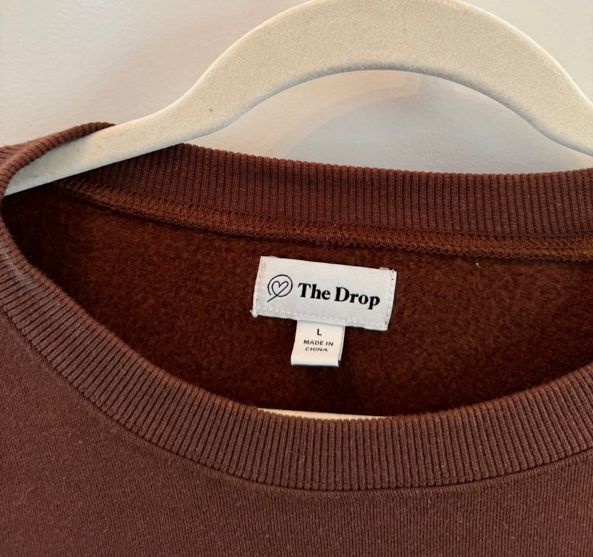 The Drop Crewneck Sweatshirt Women’s Size Large Brown