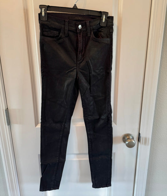 J Brand Coated Skinny Jeans Women’s Size 25 Black