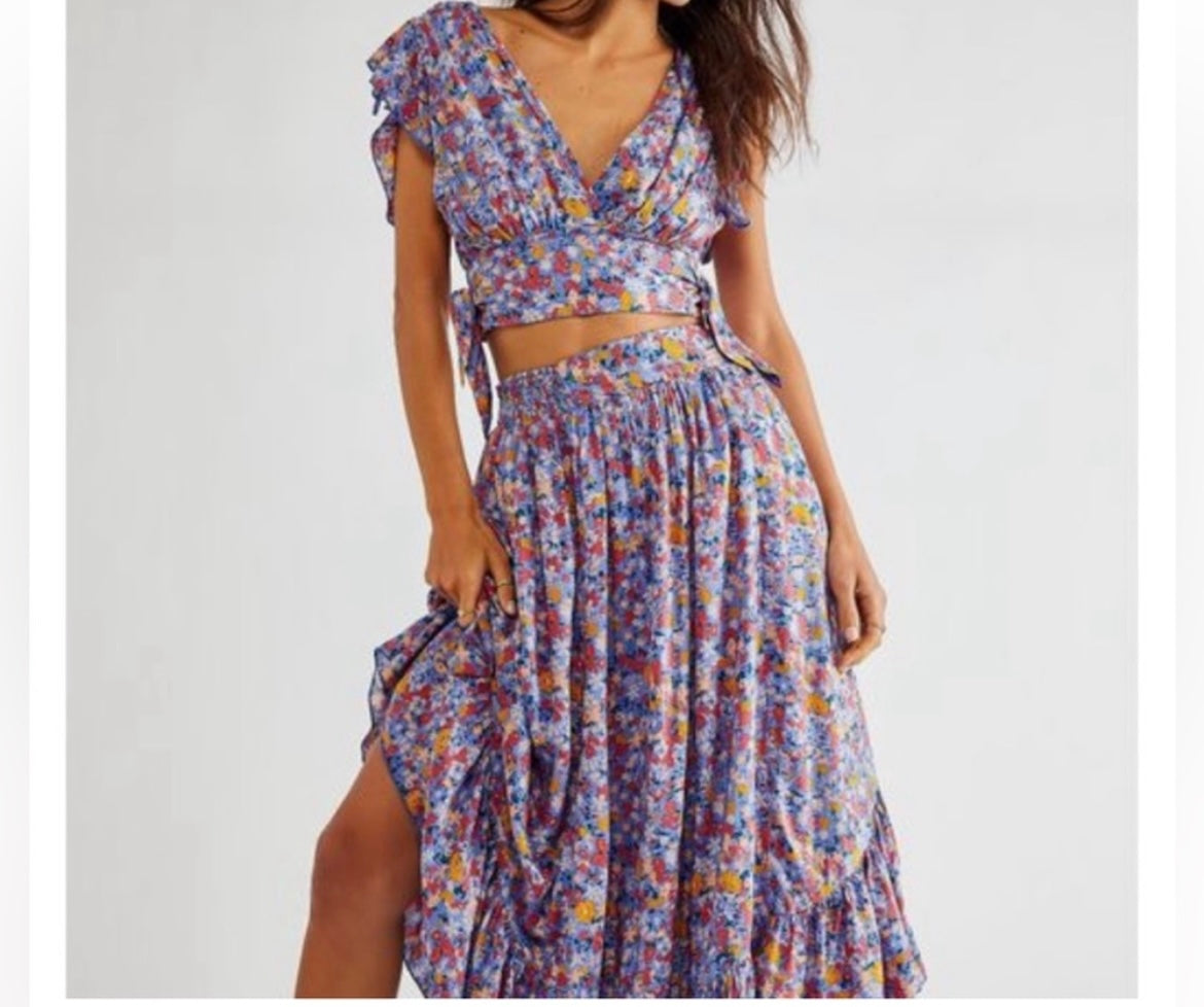 Free People Pretty Dayze Floral Matching Set Women’s Size Small