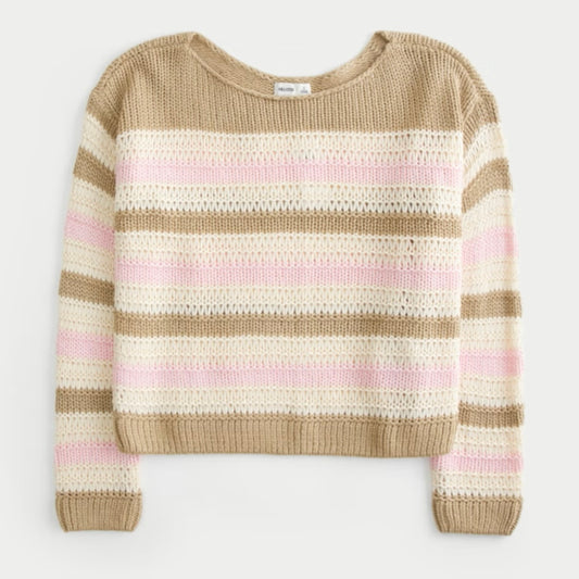 Hollister Slouchy Off-the-Shoulder Sweater Women’s Small NWT Brown