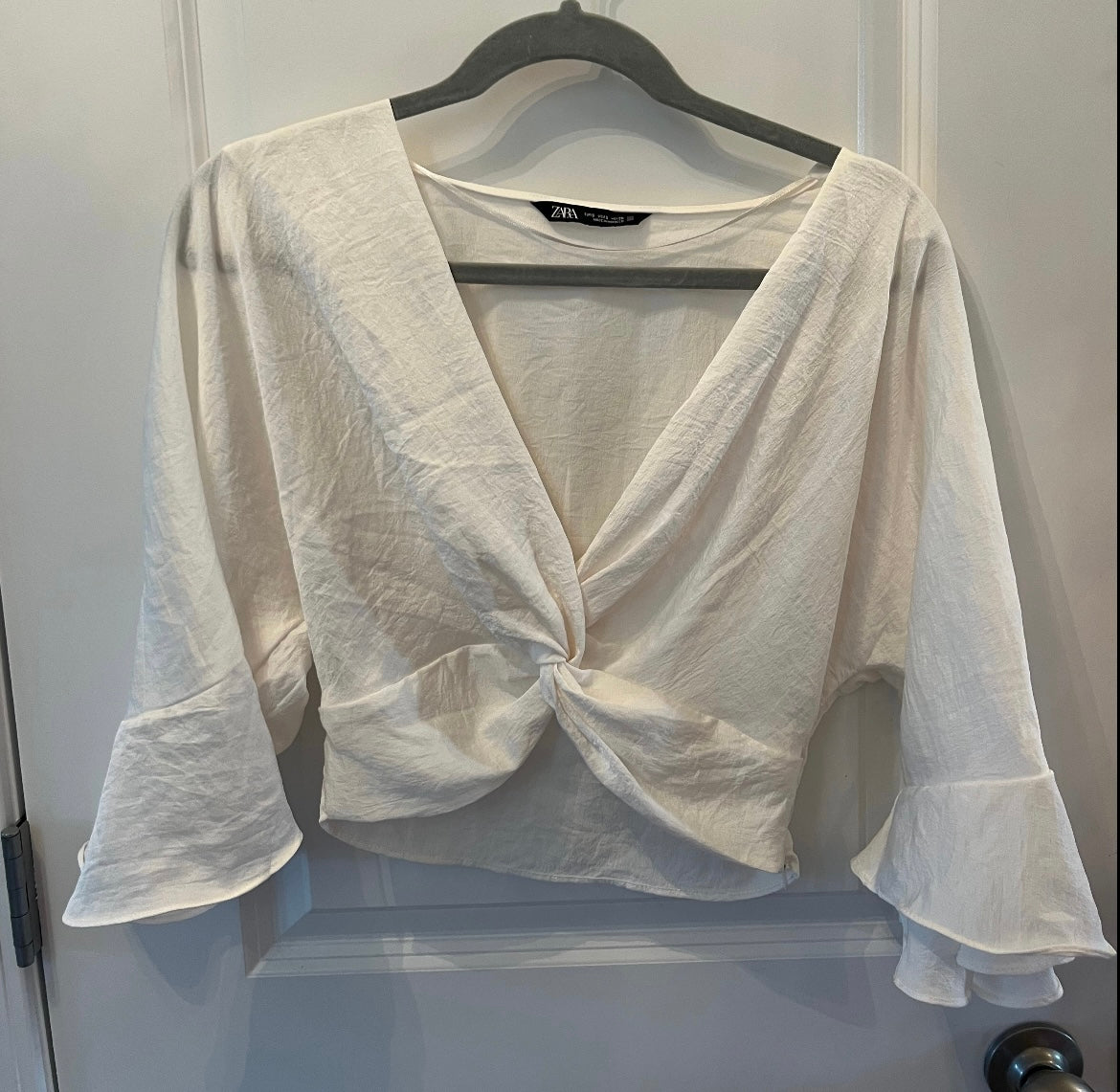 Zara Cropped Top Women’s Size Small White