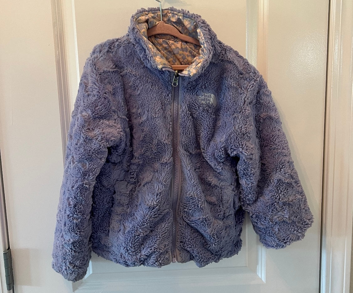 The North Face Printed Reversible Jacket Youth Girl’s Size XS Lavender