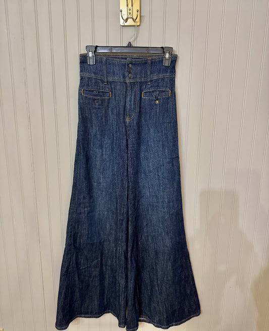 Pilcro Anthropologie Wide Leg Trouser Jeans Women’s Size 25