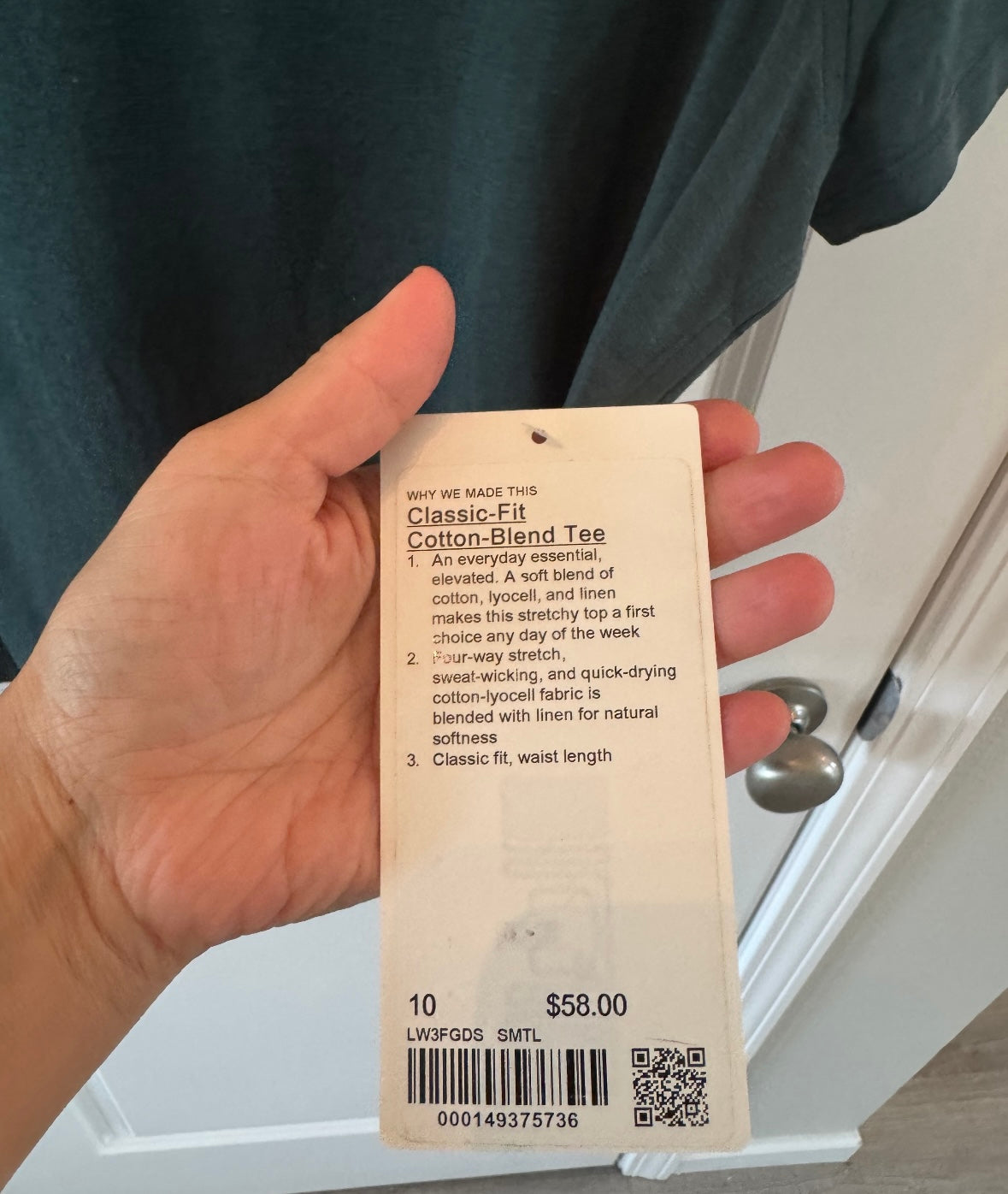 Lululemon Classic Fit Tee Women’s  10 Dark Green NWT