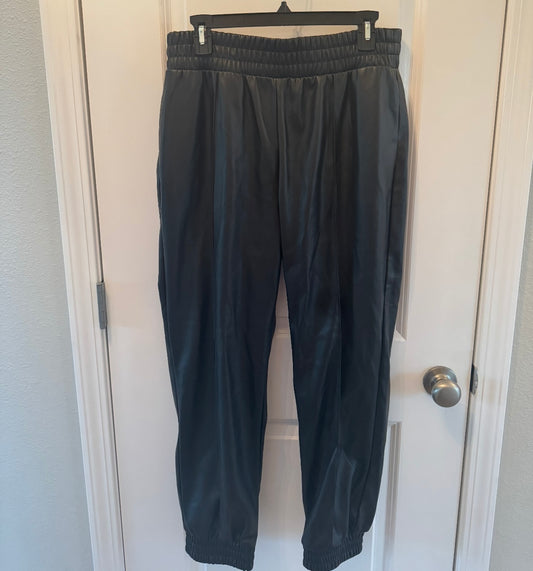 Express Faux Leather Joggers Women’s Medium Black