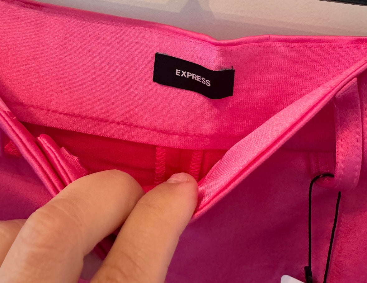 Express Satin Cargo Pants Women’s Size 10 Reg Pink NWT