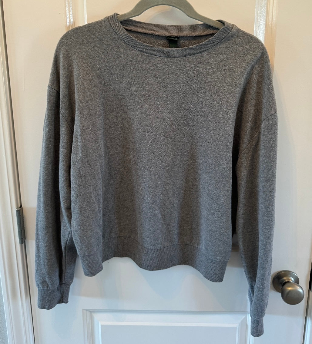 Wild Fable Long Sleeve Knit Top Women’s Size Large Heather Gray