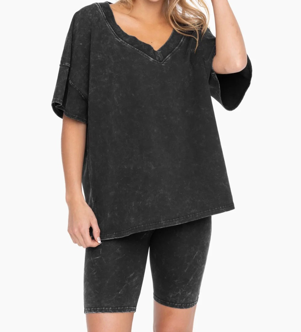 Mono B Mineral Wash Matching Set Women’s Medium Black