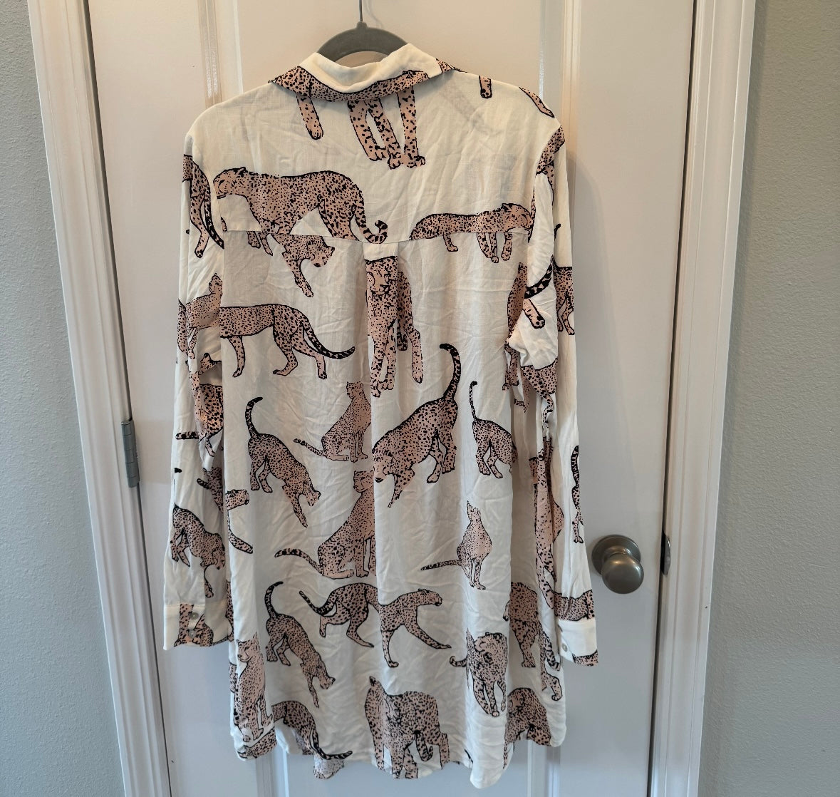 Cupshe Animal Print Swim Cover-Up Women’s Large White