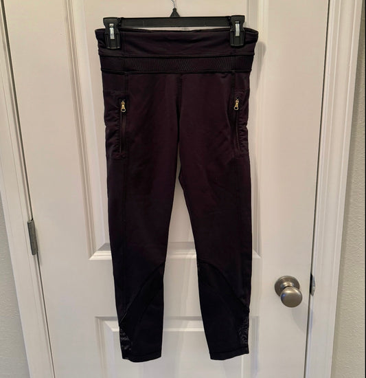 Lululemon Full Length Leggings w Zippered Pockets Women’s 6 Black