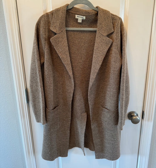 Monteau Knit Blazer Women’s Size Medium Brown