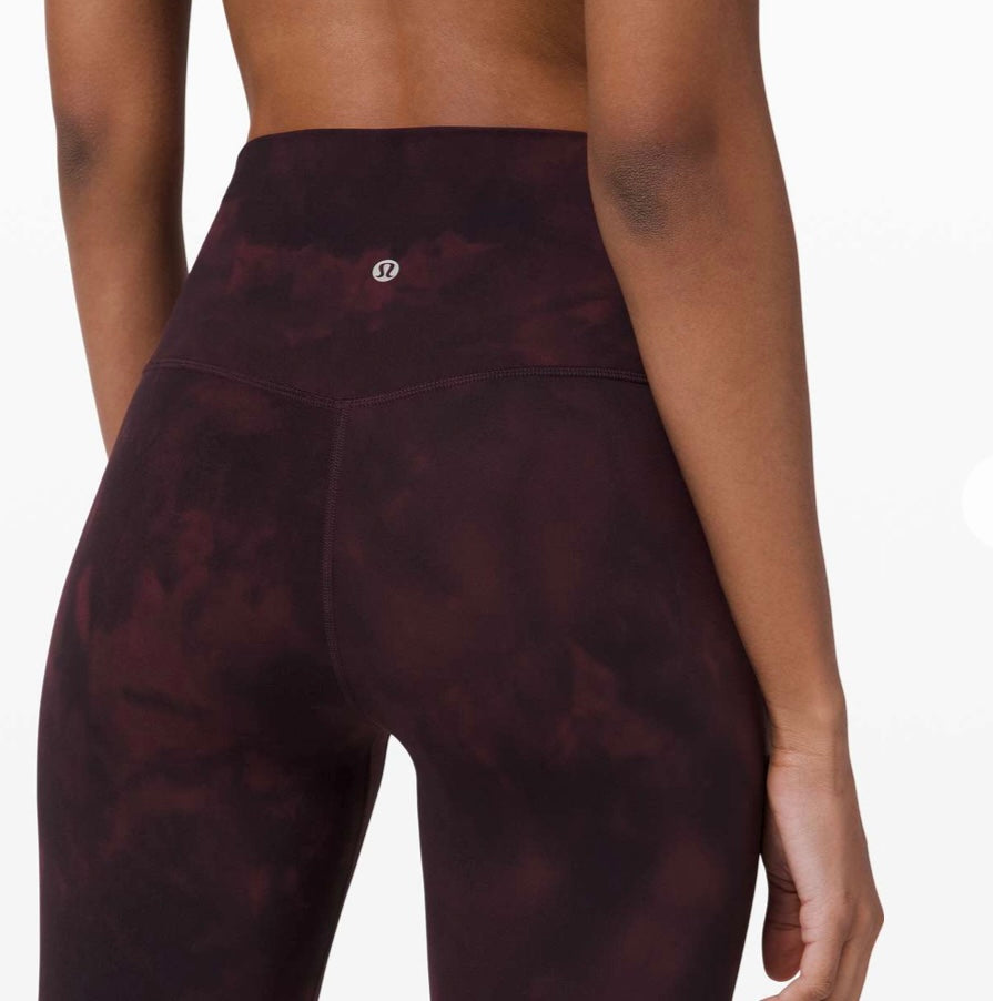 Lululemon Align Pant 28in Diamond Dye Women’s Size 0 Cassis Black