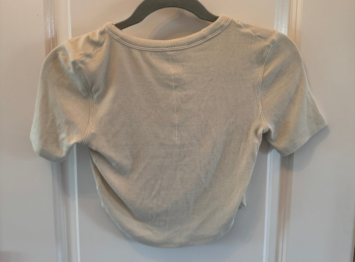 Lululemon Cropped Tee Women’s Size 2 Cream
