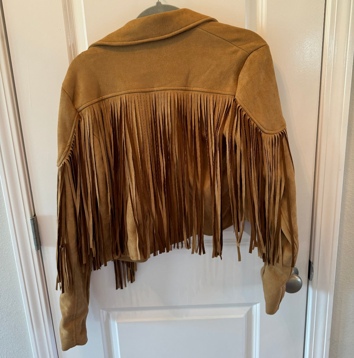 Faux Suede Western Jacket w Fringe Women’s Large NWT