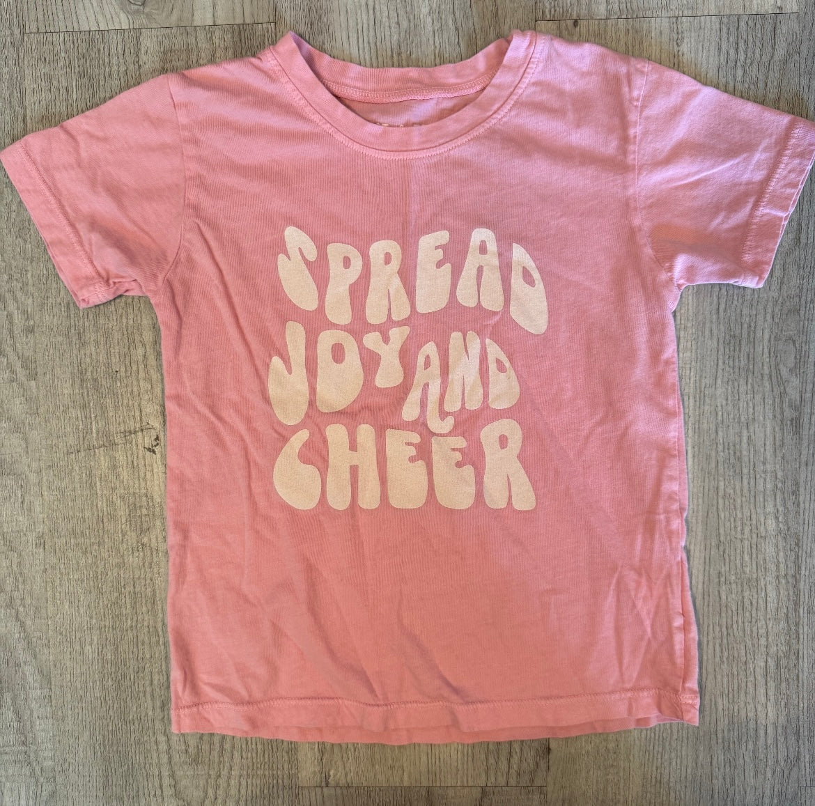 Olive & Eve Co Spread Joy and Cheer Graphic Tee Girl’s Size 4-5 Years Pink