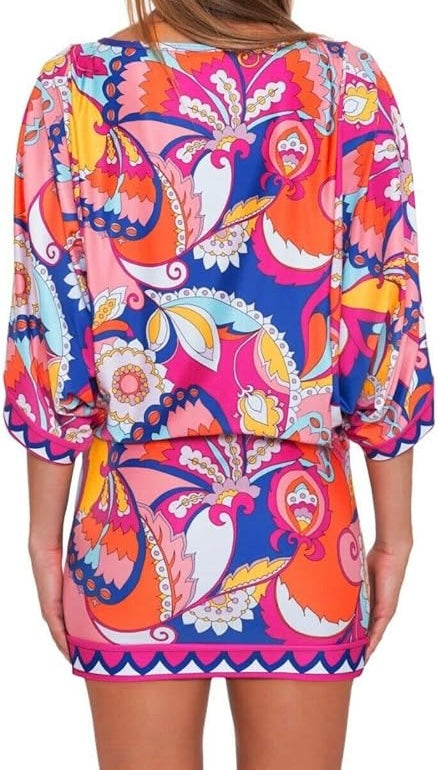 Trina Turk Sevilla Tunic Women’s Size Large Pink Multi