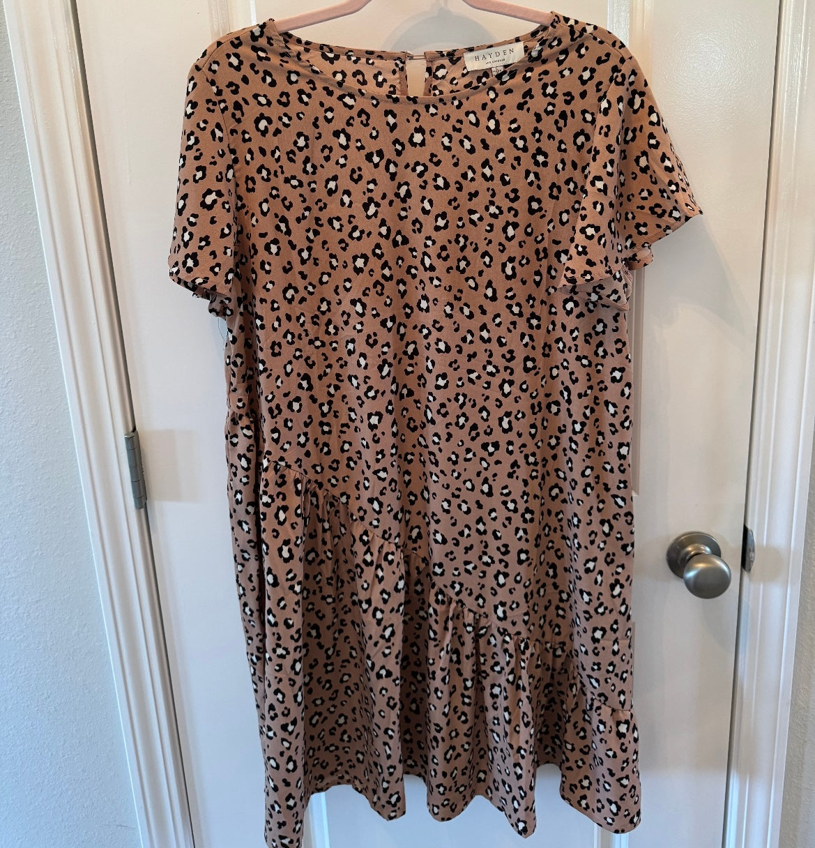 Hayden Leopard Oversized Shirt Dress Women’s Size Large