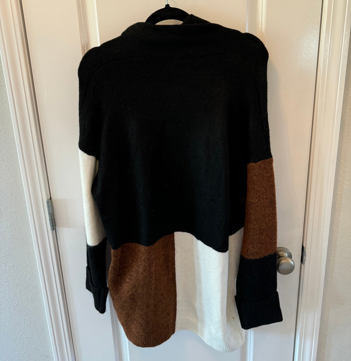 Vici Colorblock Cardigan Sweater Women’s Size Small Black