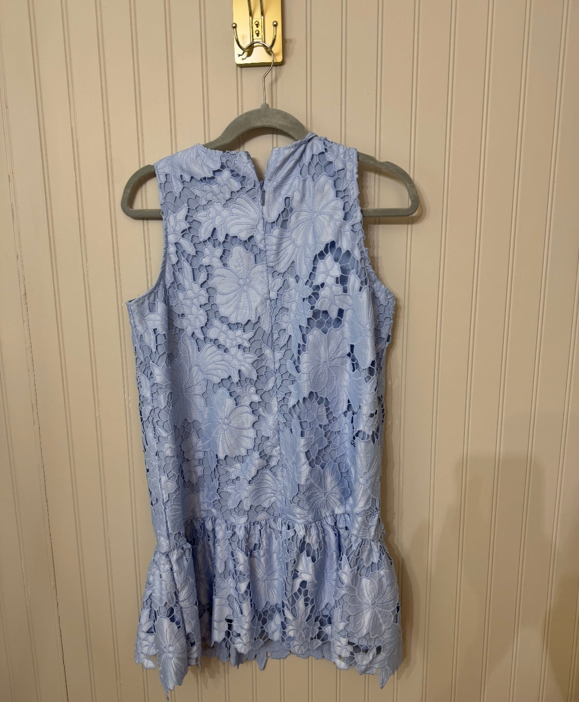 Lace Mini Dress Women’s Small Pastel Blue