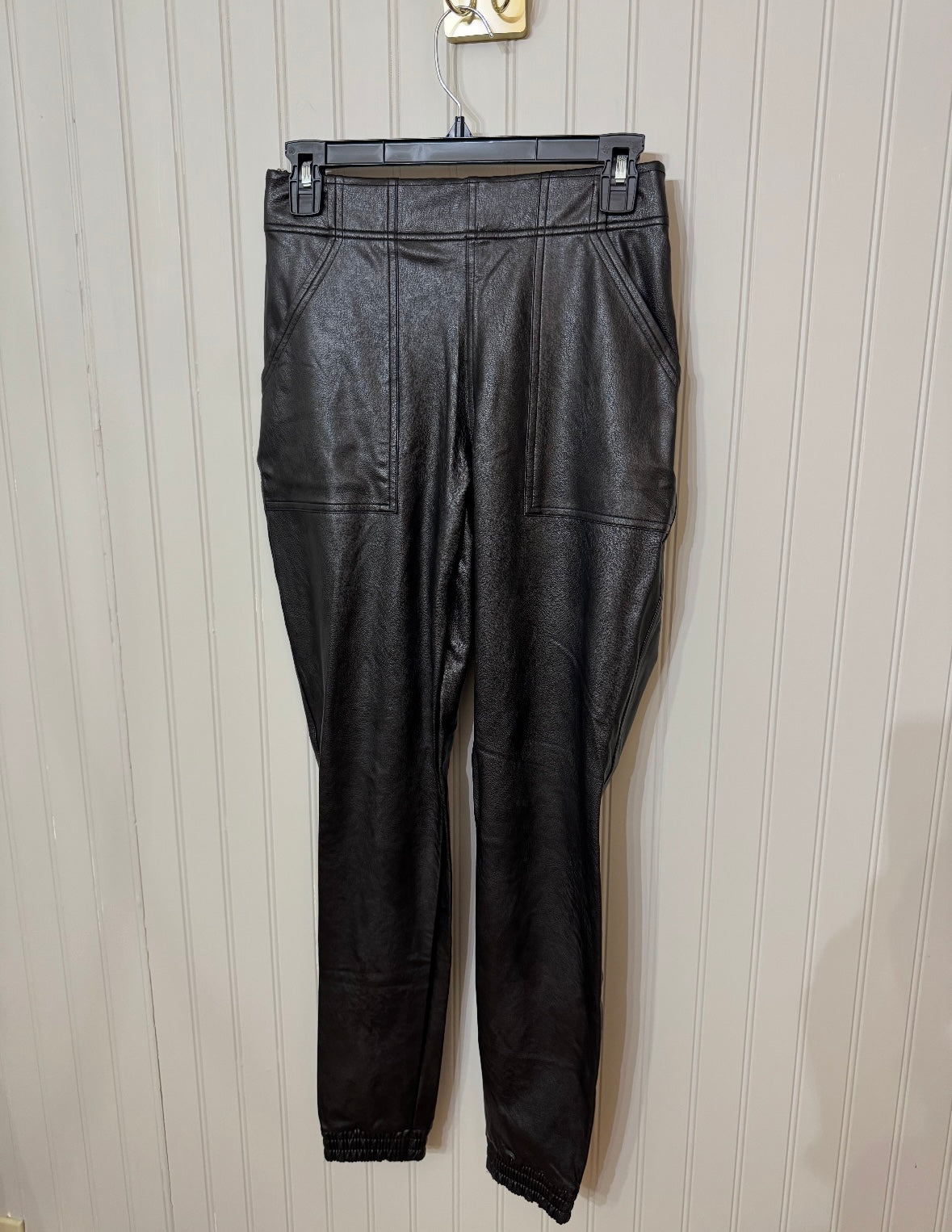 Spanx Faux Leather Joggers Women’s Small Black