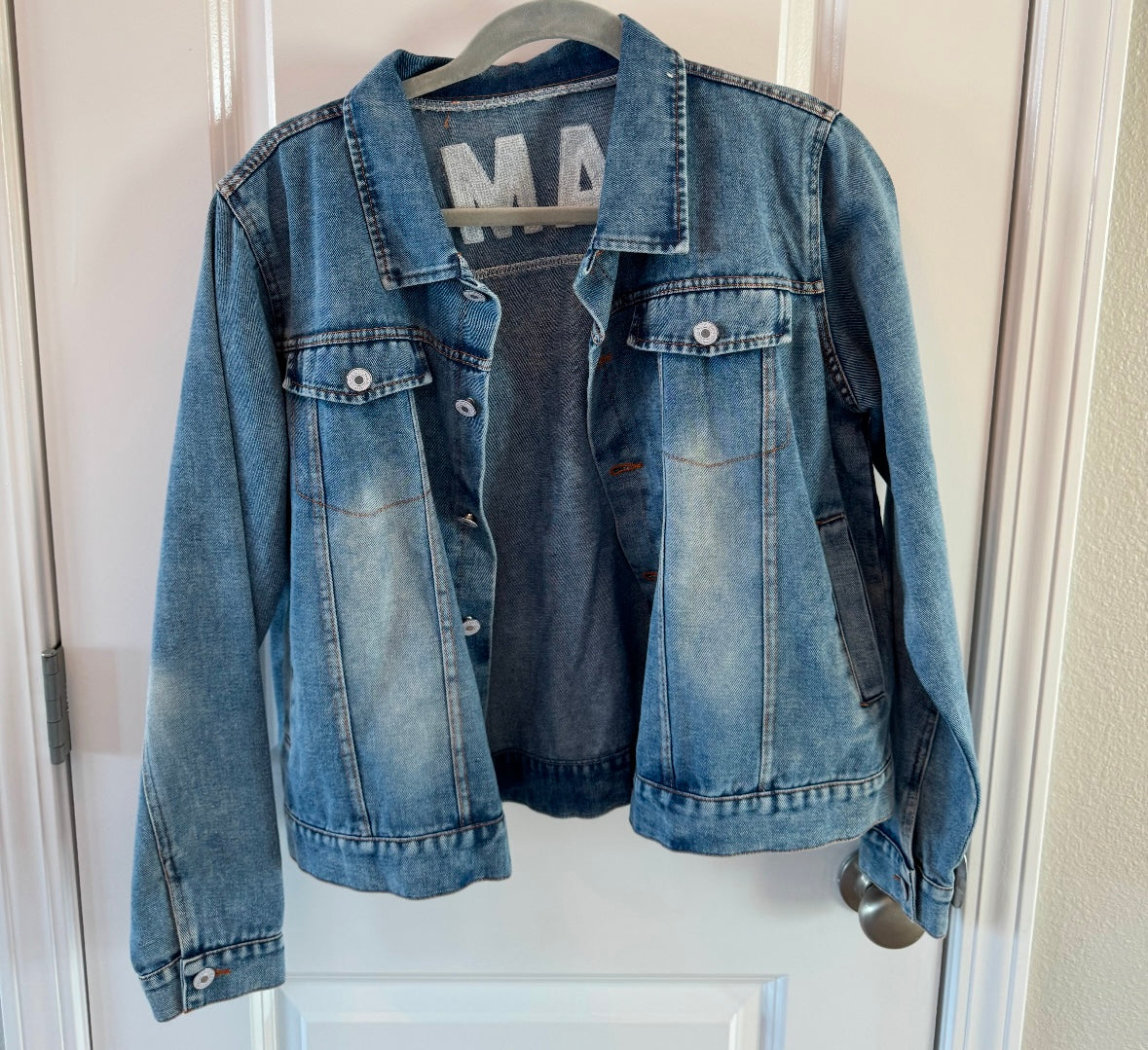 Mama Denim Jacket Women’s Size Large