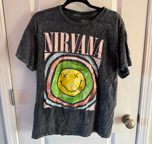 Nirvana Band Tee Unisex Adult Size Large Black