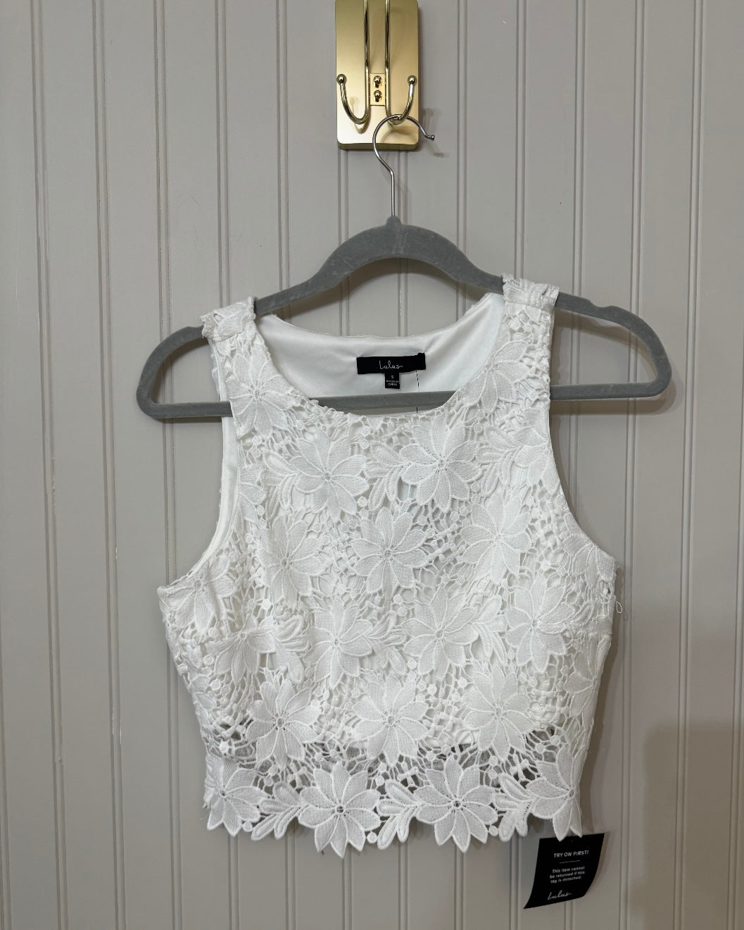 Lulu’s Lace Matching Set Women’s Small White