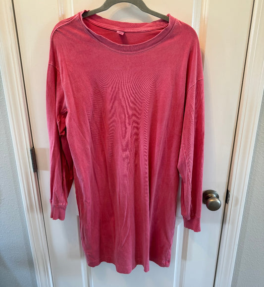 Old Navy Long Sleeve TShirt Dress Women’s Size Medium Pink